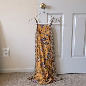 Yellow floral dress, size S